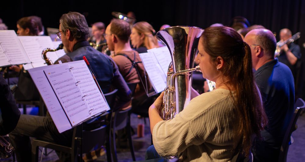 Een groep muzikanten samen spelend 