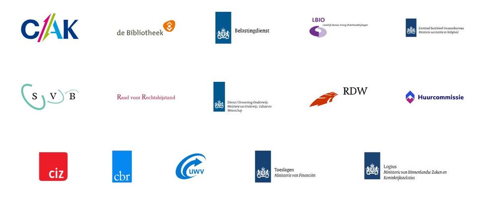 Logo's samenwerkingspartners informatiepunt Digitale Overheid.