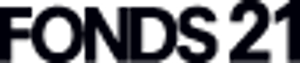 Logo van Fonds 21 met de naam in strakke zwarte hoofdletters tegen een witte achtergrond.
