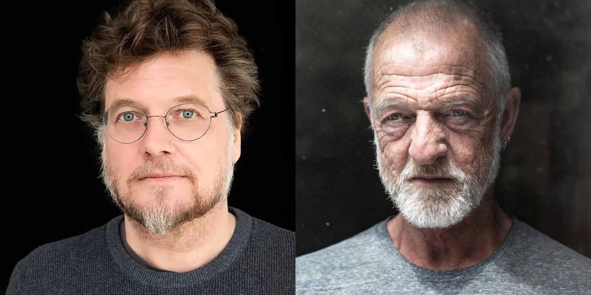 Portretfoto's van A.H.J Dautzenberg en Gebrand Bakker
