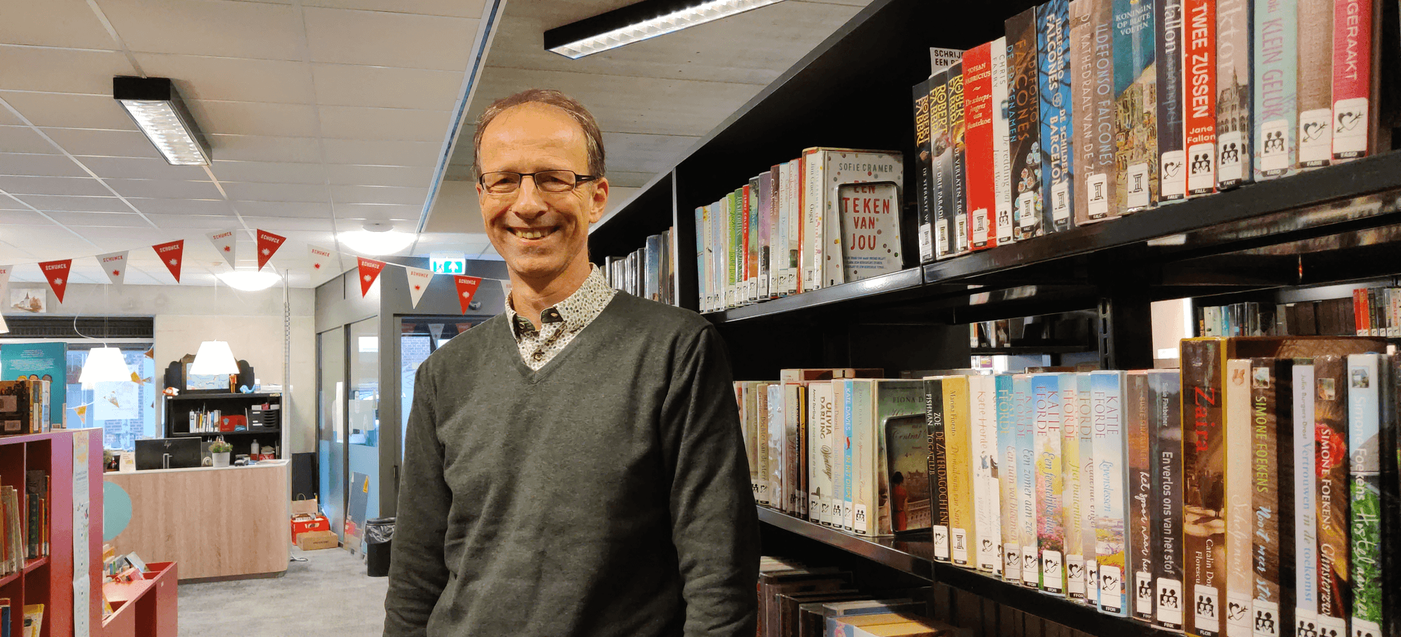 SCHUNCK Vrijwilliger Paul Klos Bibliotheek Taalhuis