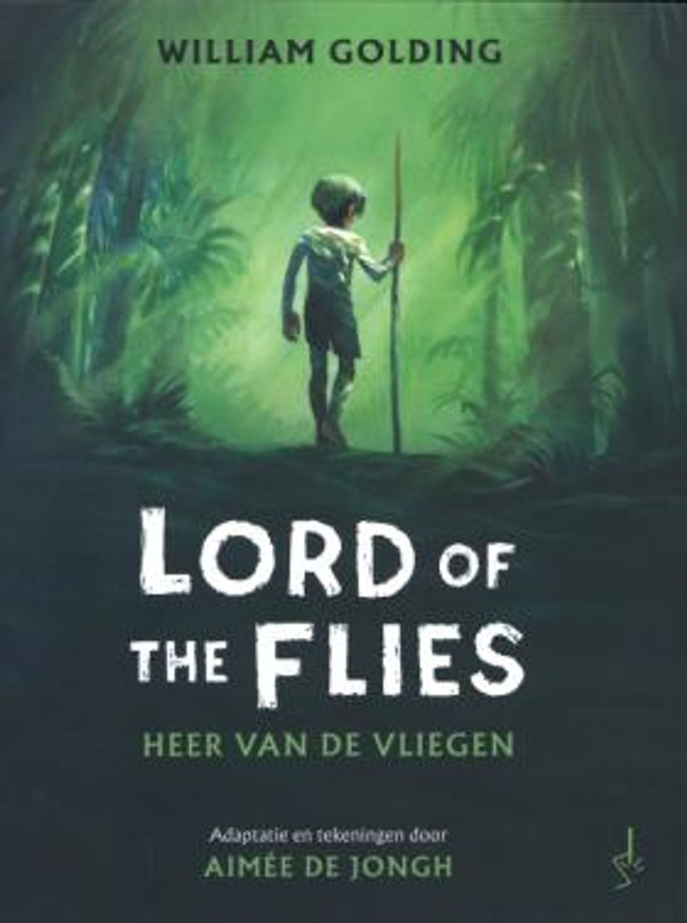 Boekcover van de graphic novel uitgave van 'Lord of the Flies / Heer van de Vliegen' van William Golding