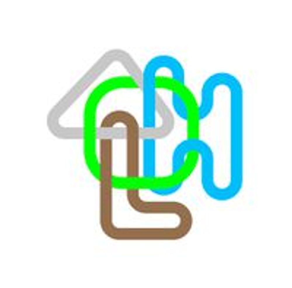 Logo Ode aan het Limburgs landschap met gekleurde letters in elkaar gehaakt.